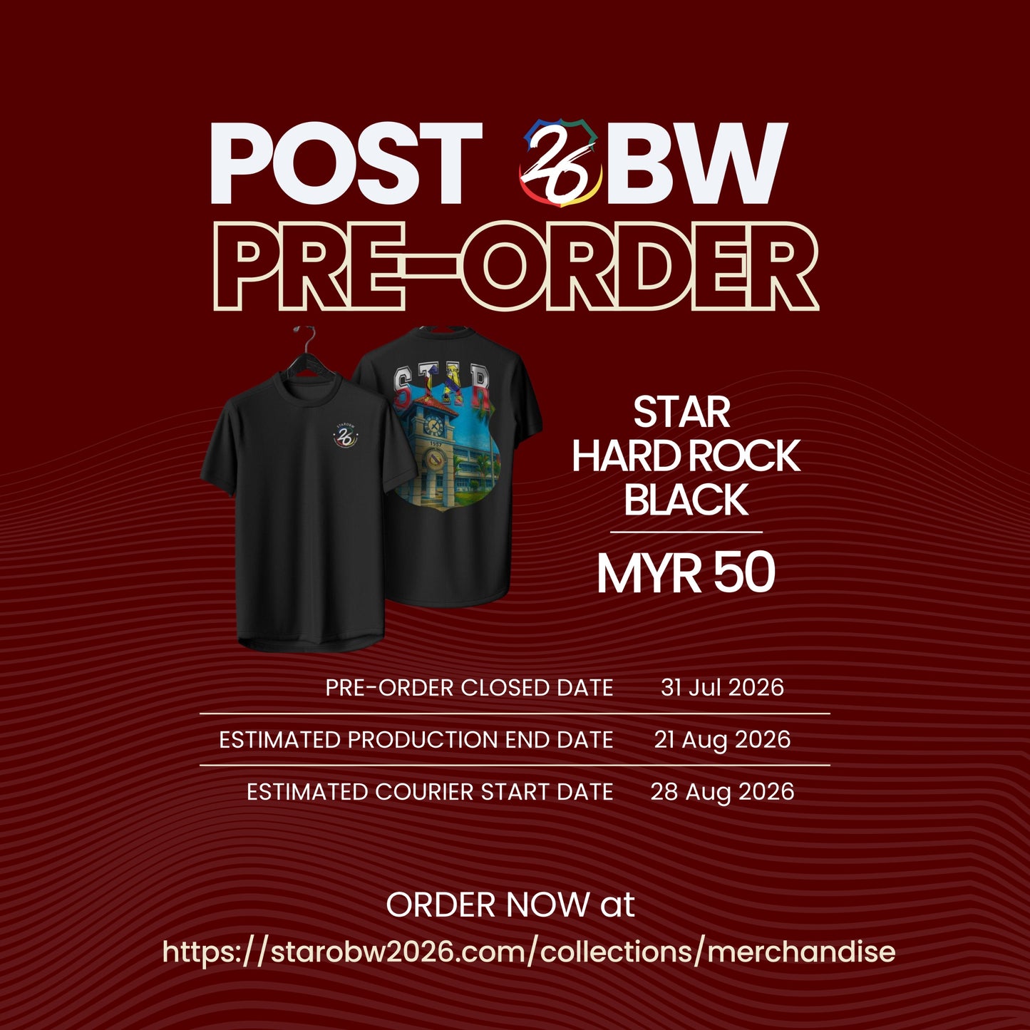 [PRE-ORDER] STAR OBW 2026 HARDROCK T-Shirt in Black